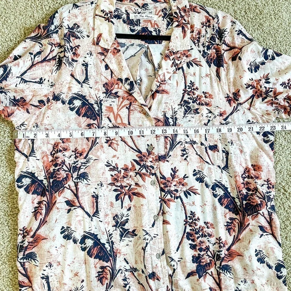 Free People It's A Vibe Button Down Shirt Floral Small - Picture 11 of 12